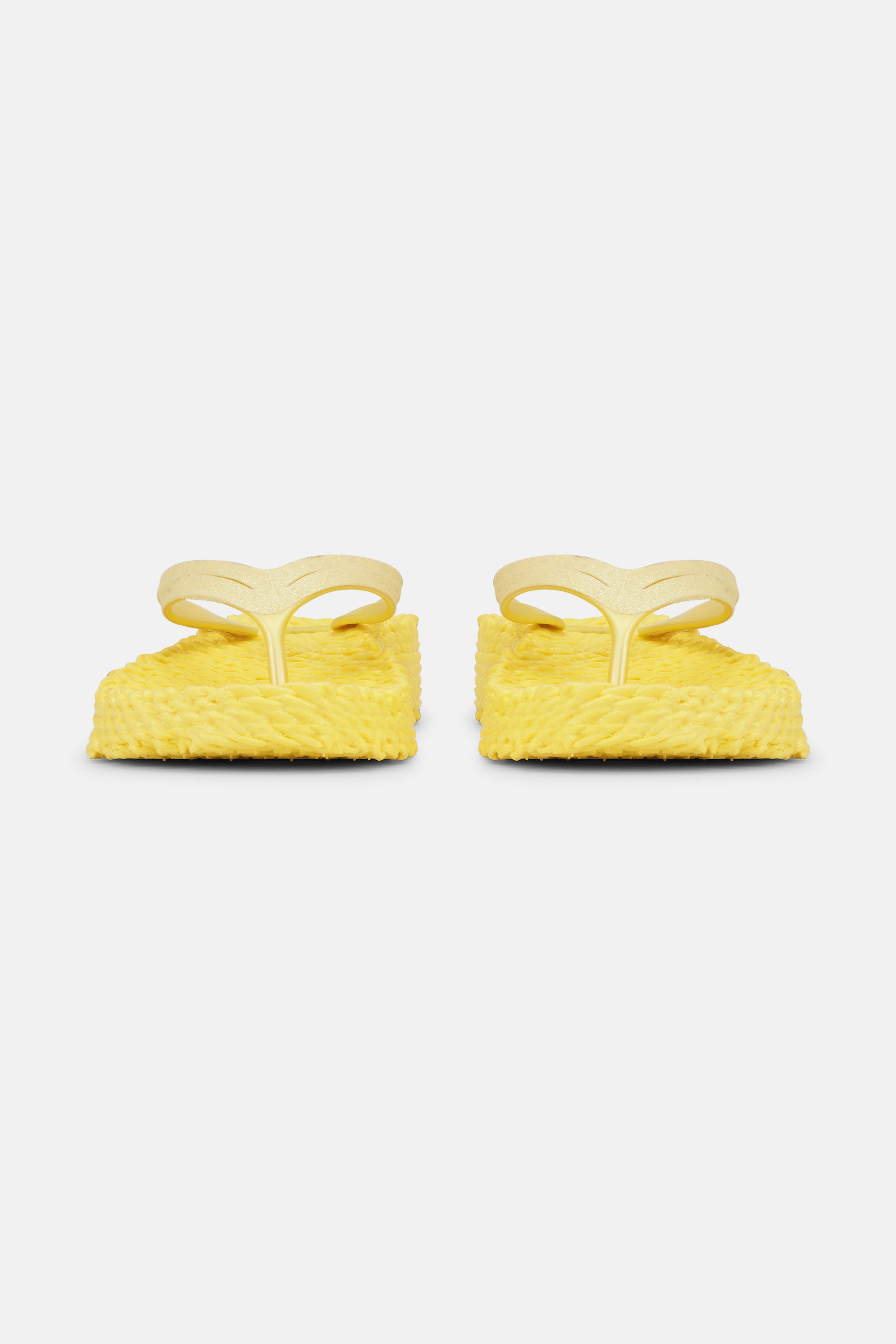 Plateau Flip-Flops Glitter - Pale Banana
